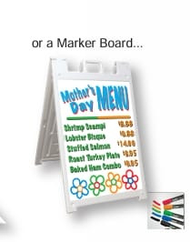 Deluxe Heavy-Duty A-Frame Stand Fits 24"x36" (Black) (Part#: DLXFRAME-B)