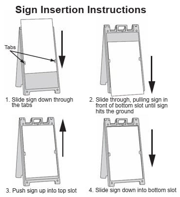 Compact A-Frame Sign Stand (White) Fits 18"x24" (Part#: CPTFRAME-W)