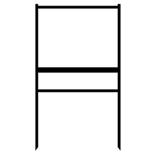 Crown Top Slide-In Metal Real Estate Frame with Bottom Rider