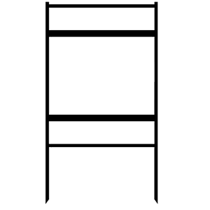 Crown Top H-Style Metal Real Estate Frame with Top & Bottom Riders Fits 24x18