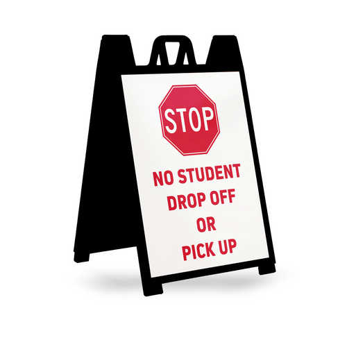 Stop No Student Drop-Off or Pick-Up Sign Insert