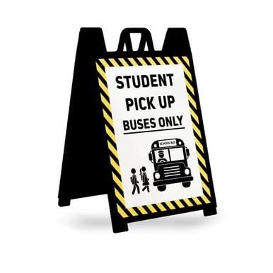 School Bus Pick Up Only A-Frame Sign Insert (Part#: SGN1011)