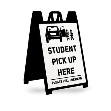 Student Pick Up Here Please Pull Forward Sign Insert (Part#: SGN1013)