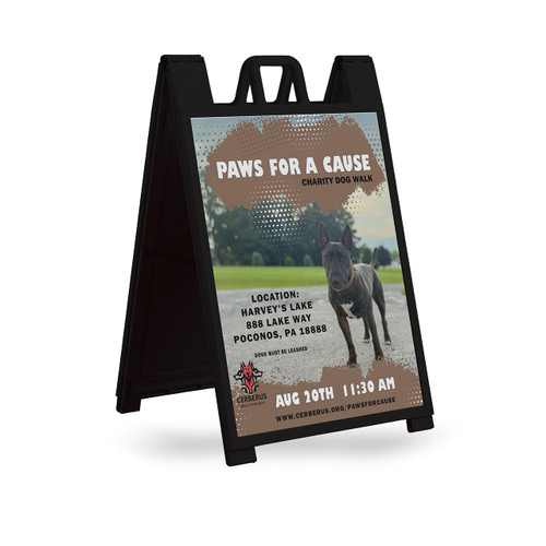 Custom Coroplast Sign" (Part#: CUSTCORO) - Charity Walk Insert