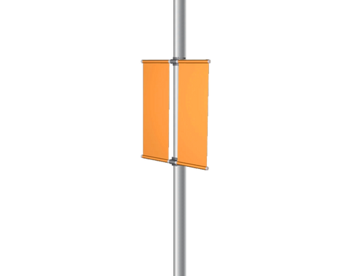 For a double pole banners
