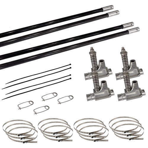 Spring Loaded Street Light Double Pole Banner Bracket Kit (Part#: SPRNGBRKT2) - 24", 30", 36"