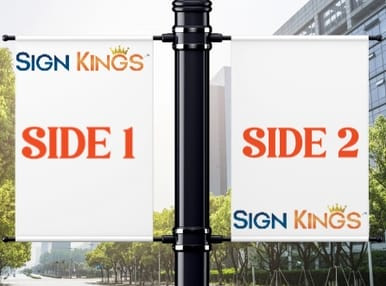 Custom Pole Pocket Double Sided Pair, 18 oz Banner (Part#: PLPKT3)