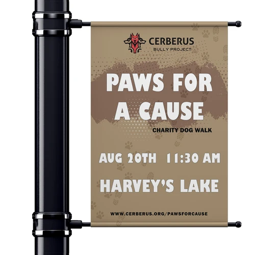 Example of Custom Pole Pocket Front, 18oz Banner (Part#: PLPKT4)