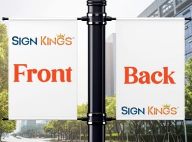 University Style Pole Pocket Front & Back Template, 18oz Banner (Part#: PLPKT6)