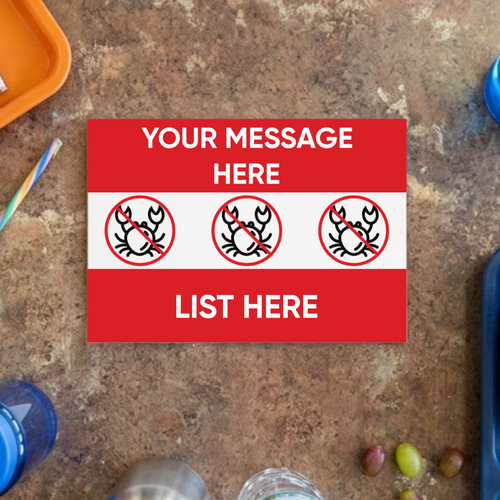 Customizable Food Safety Card – Choose 1 to 3 Restricted Ingredients & Custom Message