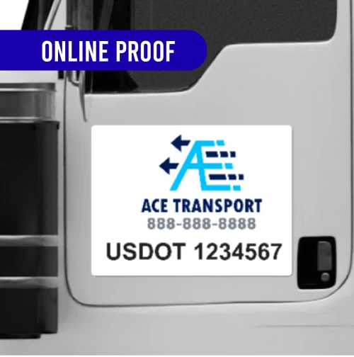 "Custom Printed USDOT Vehicle Magnet (Horizontal)" (Part#: MGNT-1)