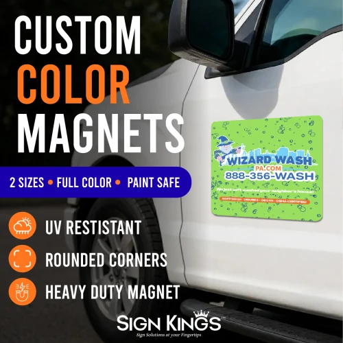 "Custom Printed USDOT Vehicle Magnet (Square)" (Part#: MGNT-3)