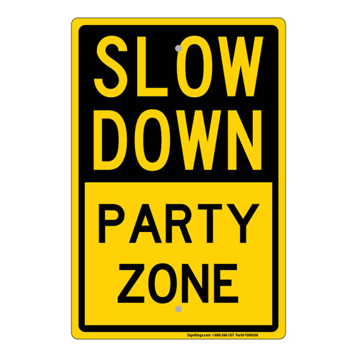 Slow Down Men At Work Sign