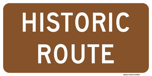 "National Historic Trail Historic Route Auxiliary Plaque, MUTCD Sign" (Part#: SKM11-1aP), 24x12