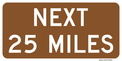 "National Historic Trail Distance Auxiliary Plaque, MUTCD Sign" (Part#: SKM11-1dP), 24x12