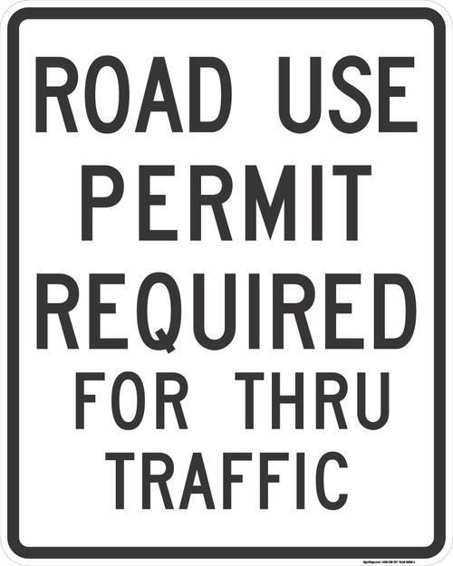 "Permit Required Sign, MUTCD Sign" (Part#: SKEM2-4), 24x30