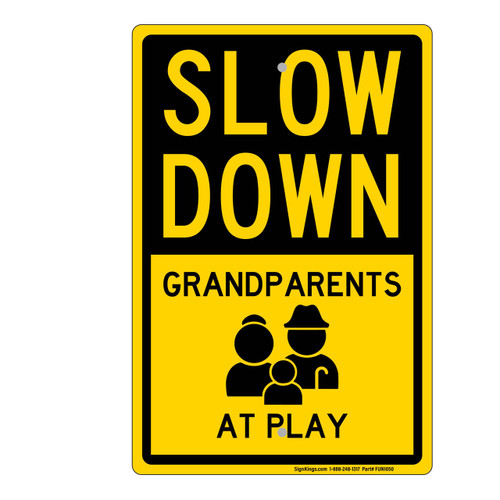 Slow Down Men At Work Sign