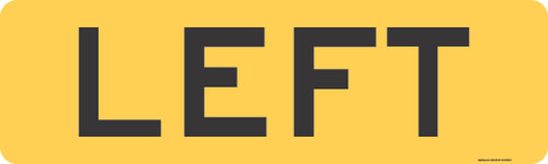 "LEFT Plaque Sign, MUTCD Sign" (Part#: SKE1-5mP), 60x18