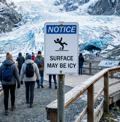 Surface May Be Icy, Notice Sign, CUSTOM Notice Sign (Part#: CUSTNOT-1)