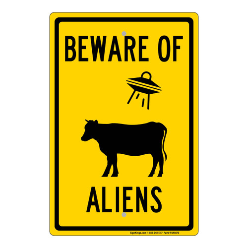 Beware Of Aliens Cow