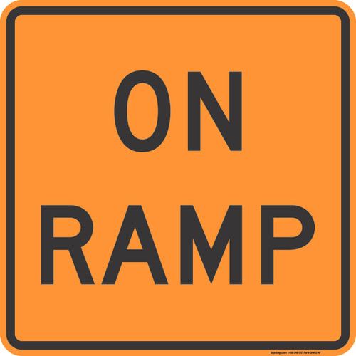 On Ramp Auxiliary Plaque Sign (TTC), MUTCD Sign" (Part#: SKW12-4P)