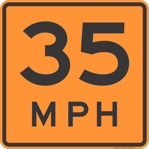 "Advisory Speed Plaque Sign (TTC), MUTCD Sign" (Part#: SKW13-1P-TTC)