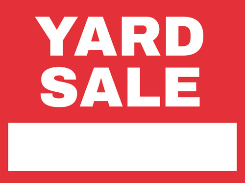 3 PK 24x18 Corrugated Plastic Yard Sale Sign With Step Stakes, Yard Sign (Part#: YRD1018-3)