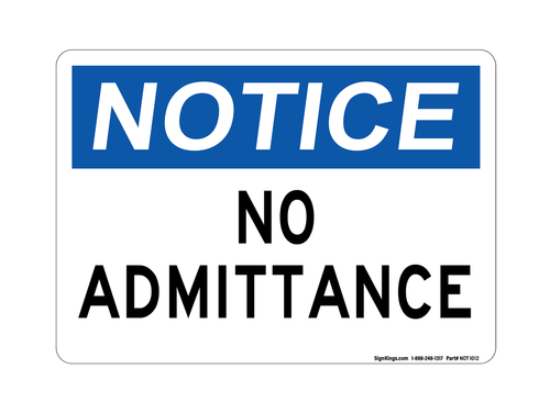 No Admittance