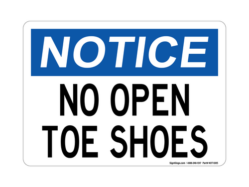 No Open Toe Shoes