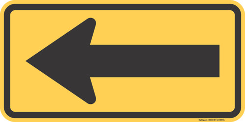 "One Direction Arrow Right," MUTCD Warning Sign (Part#: SKW1-6R)