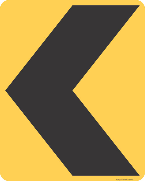 "Chevron Left," MUTCD Warning Sign (Part#: SKW1-8L)