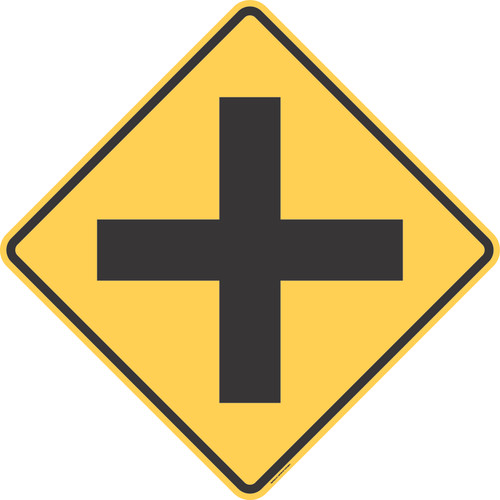 "Crossroad Intersection," MUTCD Warning Sign (Part#: SKW2-1)