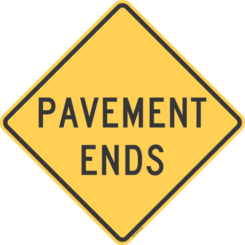 "Pavement Ends," MUTCD Warning Sign (Part#: SKW8-3)