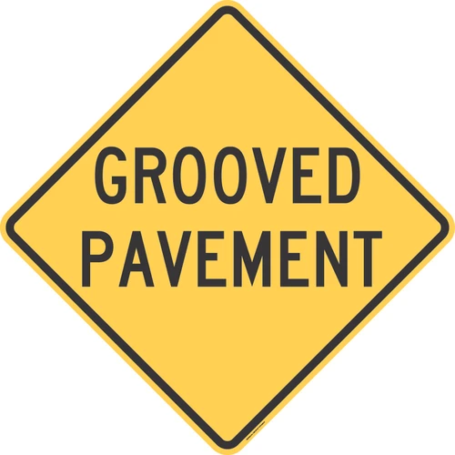 "Grooved Pavement," MUTCD Warning Sign (Part#: SKW8-15)