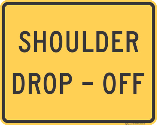 "Shoulder Drop-Off," MUTCD Warning Plaque (Part#: SKW8-17P)
