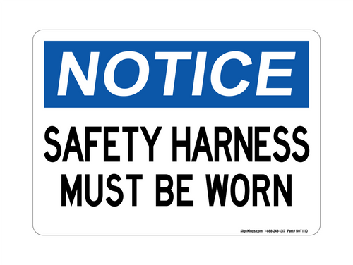 Safety Harness Must Be Worn