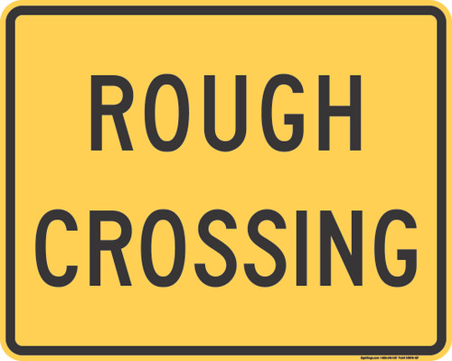 "Rough Crossing," MUTCD Warning Plaque (Part#: SKW10-15P)