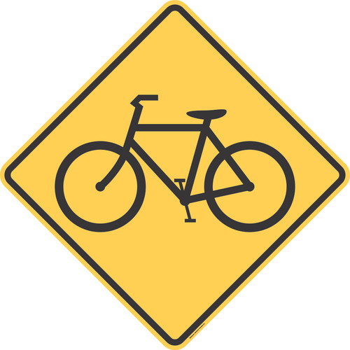 "Bicycle Crossing," MUTCD Warning Sign (Part#: SKW11-1), Traffic Yellow