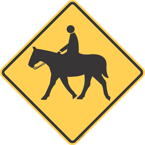 "Equestrian Crossing," MUTCD Warning Sign (Part#: SKW11-7)