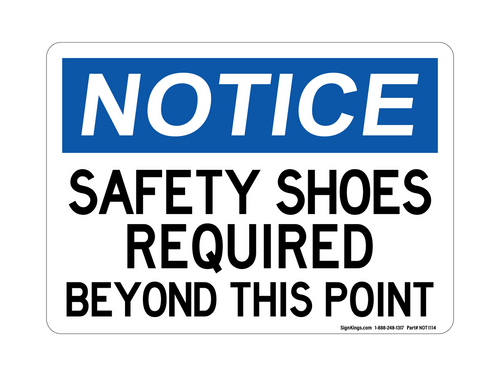 Safety Shoes Required Beyond This Point