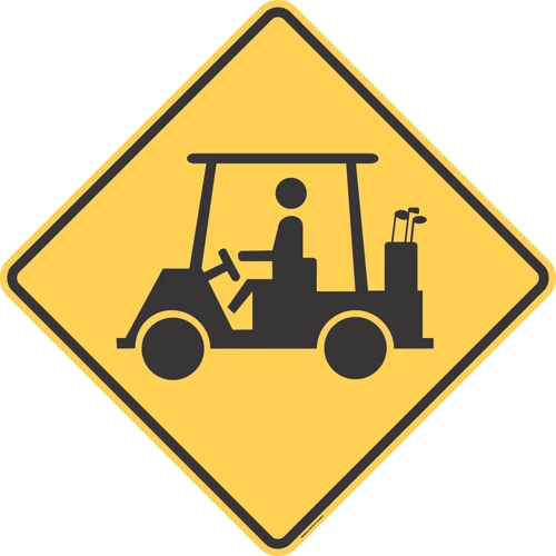 "Golf Cart Crossing," MUTCD Warning Sign (Part#: SKW11-11)