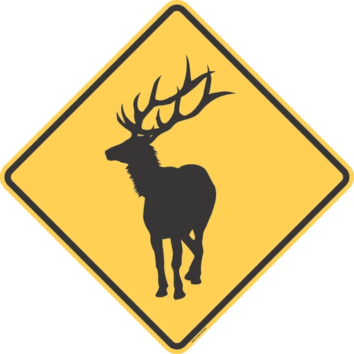 "Elk Crossing," MUTCD Warning Sign (Part#: SKW11-20)