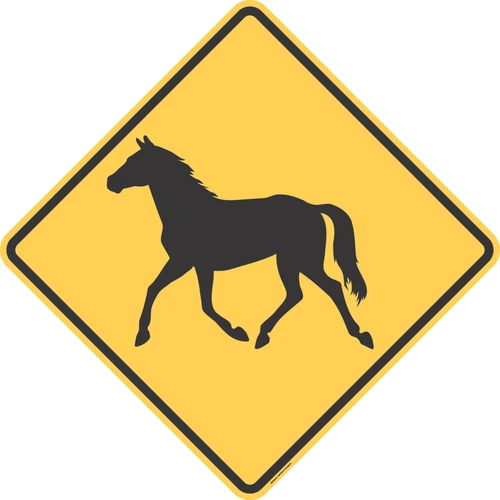 "Wild Horse Crossing," MUTCD Warning Sign (Part#: SKW11-22)
