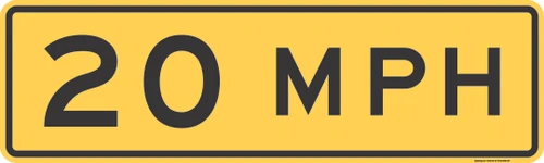 "XX MPH Advisory Speed Plaque (Enter Limit)," MUTCD Warning Plaque (Part#: SKW13-1aP)