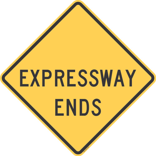 "EXPRESSWAY ENDS," MUTCD Warning Sign (Part#: SKW19-1)