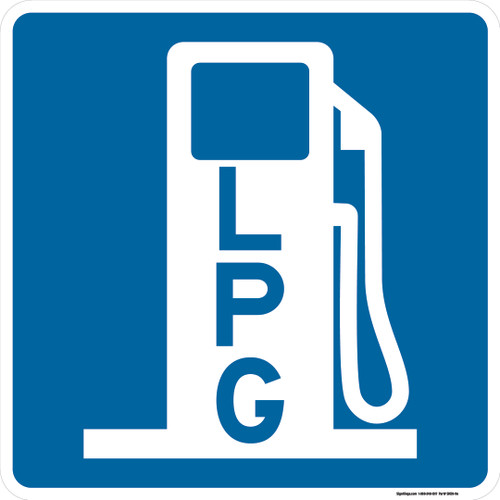 "Alternative Fuel - Liquefied Petroleum Gas" Symbol, MUTCD General Service Sign (Part#: SKD9-11E)