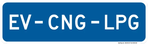 "Alternative Fuels Corridor (Single Line Custom Fuels)" Supplemental Plaque, MUTCD General Service Sign (Part#: SKD9-19aP)