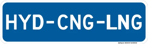 "Alternative Fuels Corridor (HYD Fill-In)" Custom Supplemental Plaque, MUTCD General Service Sign (Part#: SKD9-19aP-EV)