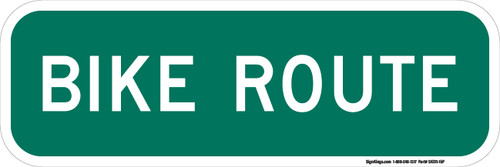 "Bike Route" Supplemental Plaque, MUTCD Guide Sign (Part#: SKD11-1bP)