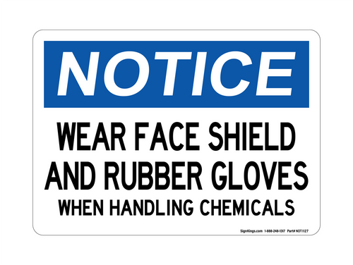 Wear Face Shield, And Rubber Gloves When Handling Chemicals